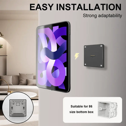 Magnetic Wall Mount with Charging Case ipad air4 air5 10.9Inch ipad Wall Station Wireless Charging Tablet  Stand emonita - Zilvex