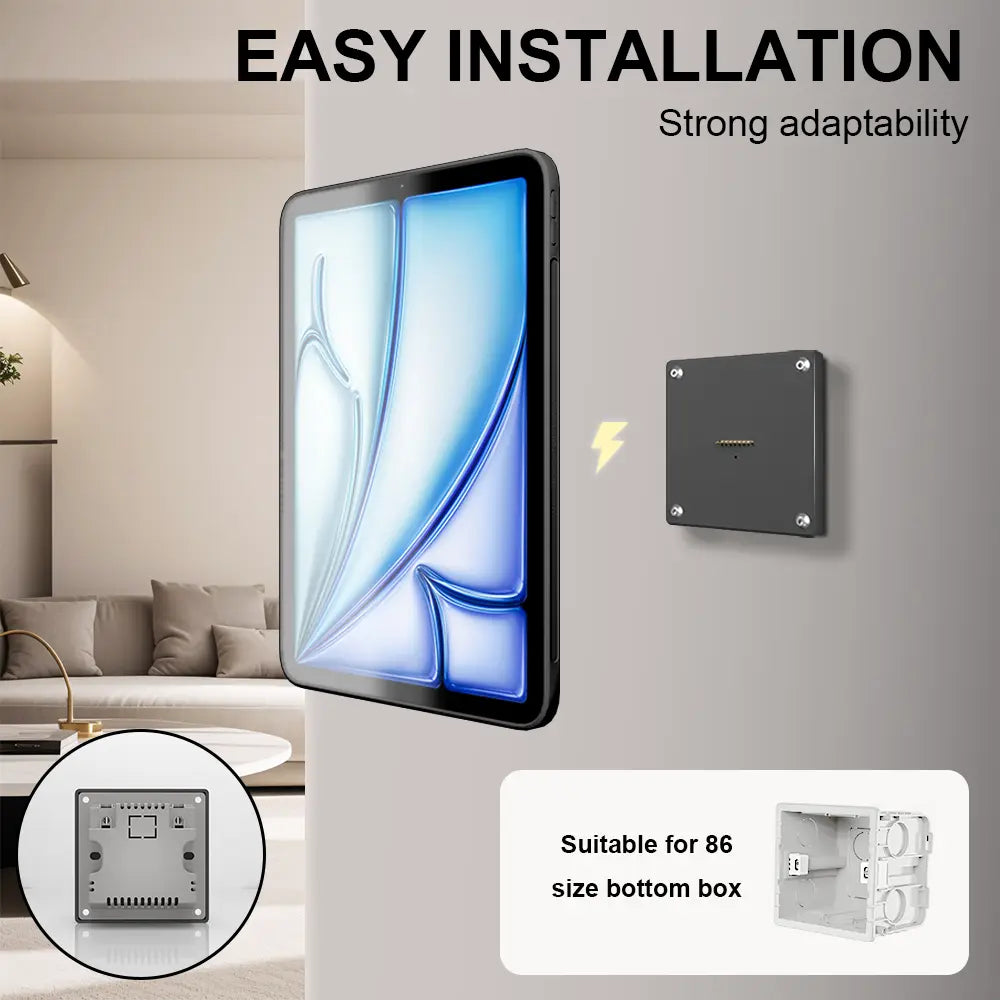 Zilvex iPad wall mount with power iPad Air 2024 M2 11-inch Wall Station Wireless Charging  Tablet iPad Stand - Zilvex