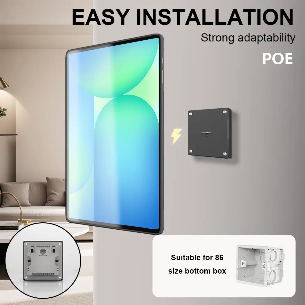 POE Tablet holder for Samsung Galaxy Tab S10 FE Plus 13.1Inch full range wall charging station Wall mounted charging Smart - Zilvex