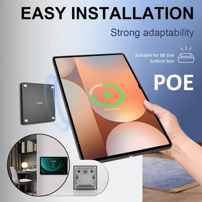 POE Magnetic Wall Mount with Charging Tablet holder for Samsung Galaxy Tab S10 Plus 12.4 wall charging station smart home - Zilvex