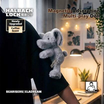 ELADREAM Magnetic Plush Phone Stand with HALBACHLOCK Technology – Cute Desk Phone Holder & Christmas Gift