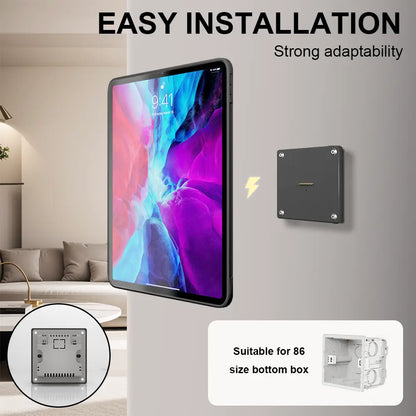 Magnetic Wall Mount with Charging Case 18W Fast Charging Magnetic Wireless Aluminum Rotatable Design for ipad Pro 11 Inch stand - Zilvex