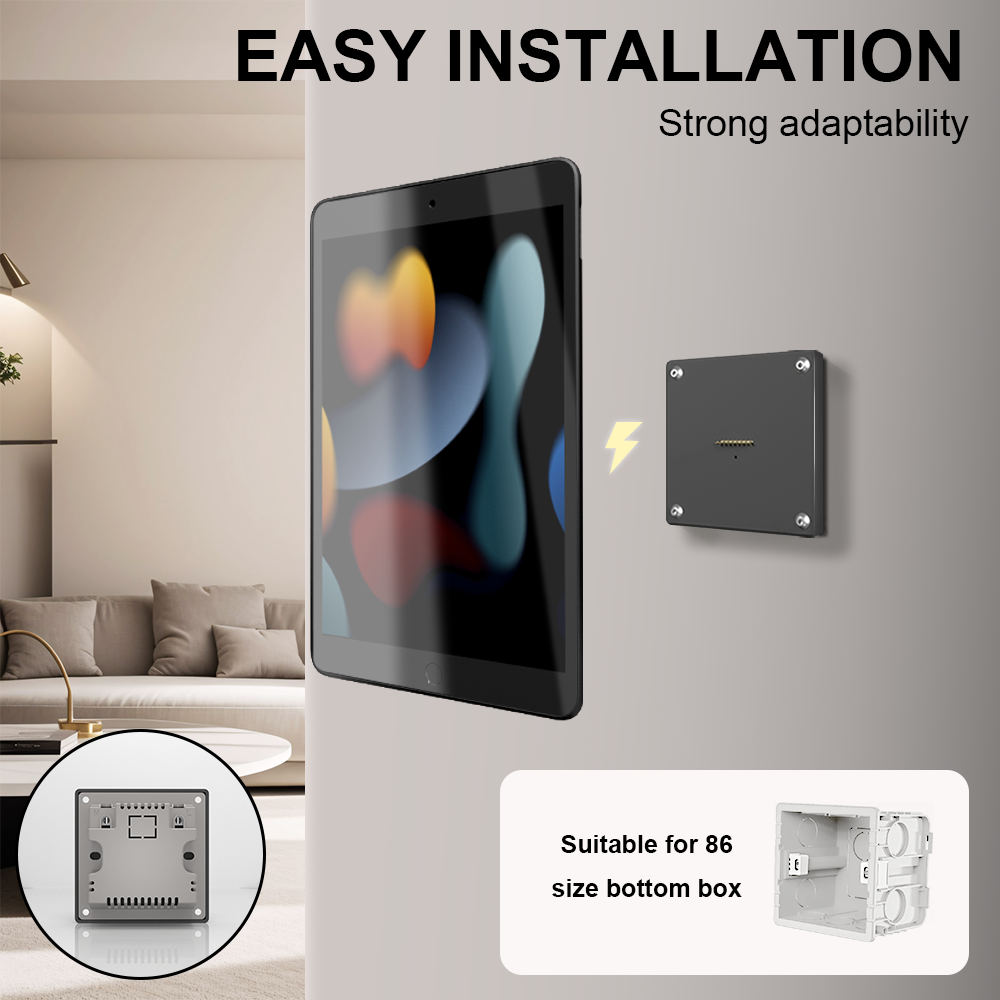 Wall Mounted Charging for iPad 7/8/9th 10.2 Inch ipad Wall Station Wireless Charging Office Electronics Tablet iPad Stand