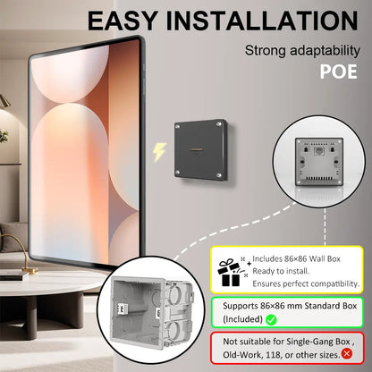 POE Magnetic Wall Mount with Charging Tablet holder for Samsung Galaxy Tab S10 Plus 12.4 wall charging station smart home