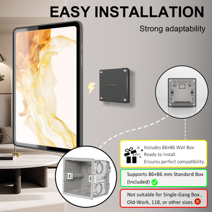 Tablet holder for Tab Samsung Tab Tab S8 Plus S8 Ultra wall charging station Wall mounted charging Smart Zilvex