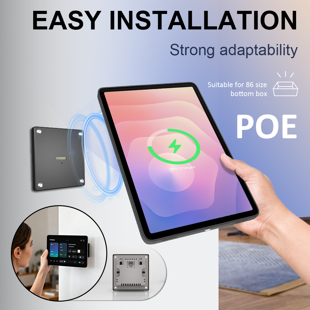 POE Tablet holder for Samsung Galaxy Tab S11-11Inch wall charging station Smart Switch Wall mounted charging