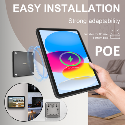 POE Zilvex Magnetic Wall Mount with Charging Case for iPad 10 Upgraded 18W Quick Charge Strong Magnets 360 Rotation 10.9inch