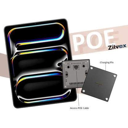 POE Zilvex Magnetic Wall Mount with Charging Case for iPad Pro 13-in.(M4) Upgraded 18W Quick Charge Strong Magnets 360 Rotation 13inch - Zilvex