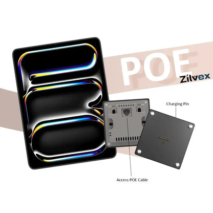 POE Zilvex Magnetic Wall Mount with Charging Case for iPad Pro 11-in.(M4) Upgraded 18W Quick Charge Strong Magnets 360 Rotation 11inch - Zilvex
