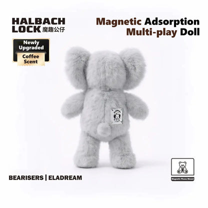 ELADREAM Magnetic Plush Phone Stand with HALBACHLOCK Technology – Cute Desk Phone Holder & Christmas Gift