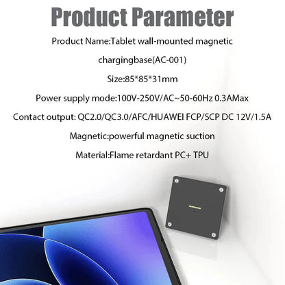 Magnetic Wall Mount with Charging Case for xiaomi pad 8/8 pro 18W Quick Charge Strong Magnets  in-Wall zilvex Zilvex