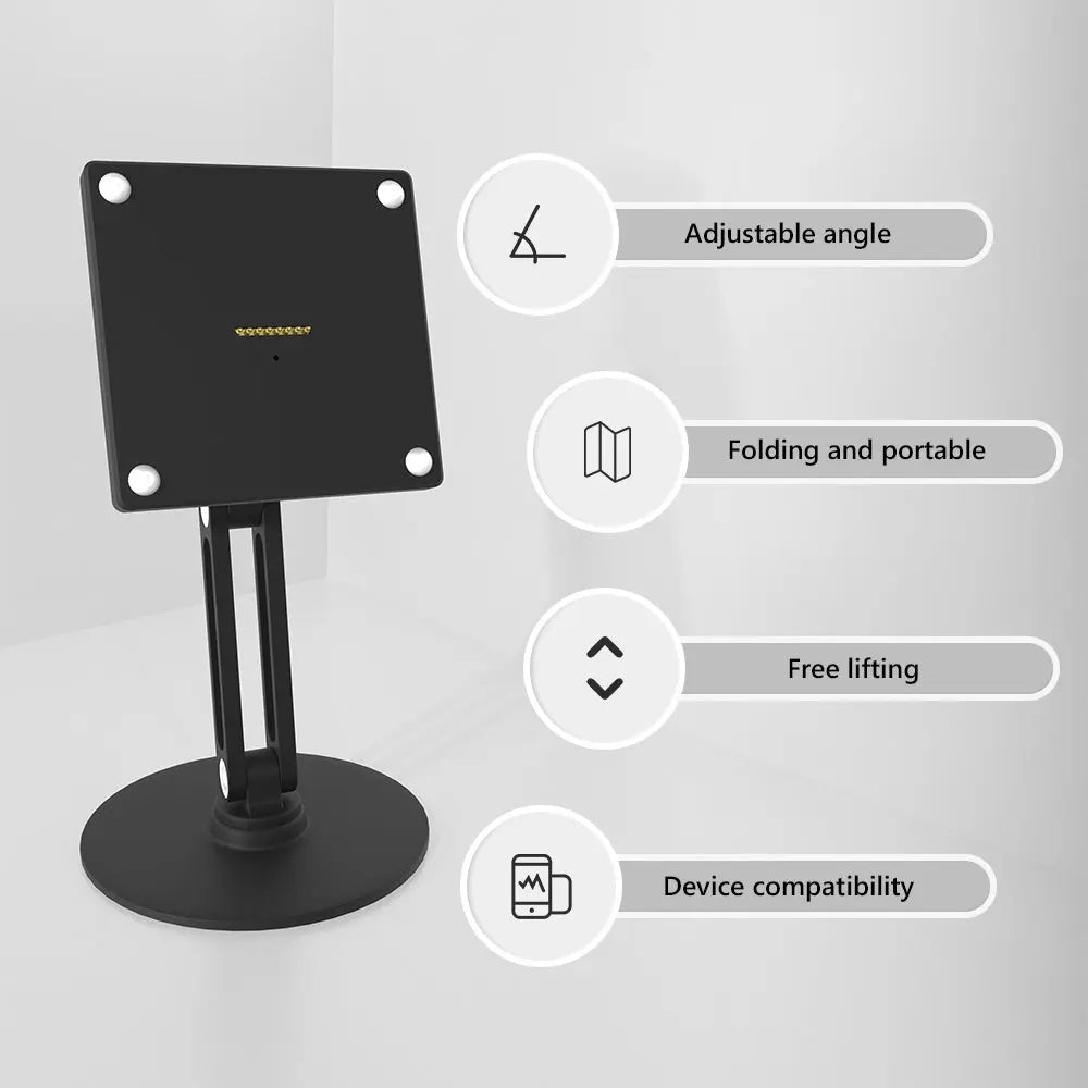 Zilvex Magnetic Tablet Charger Bases -AC Wall Mount, POE Ethernet, and Foldable Desk Stand Smart Home Tablet Charging Doek Kit - Zilvex
