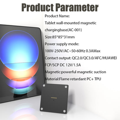 Magnetic Wall Mount with Charging Case for xiaomi pad 6s pro Upgraded 18W Quick Charge Strong Magnets in Wall zilvex