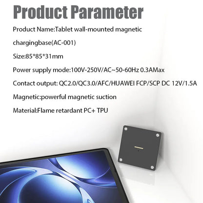 Magnetic Wall Mount with Charging Case for xiaomi Redmi K Pad 8.8inch 18W Quick Charge Strong Magnets  in-Wall