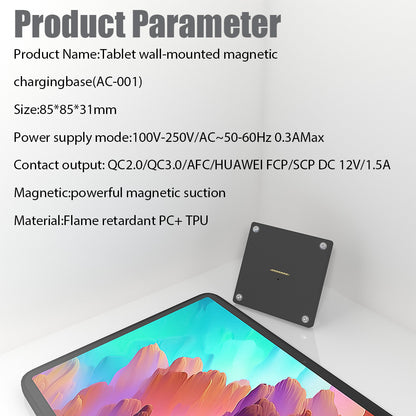 Tablet holder for Lenovo P12 Tablet  12.7 Inch wall charging station smart home  Magnetic wireless charging ipad holder