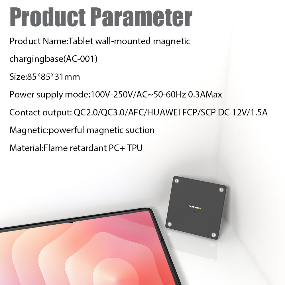 For 14.6-inch Samsung Galaxy Tab S11 Ultral Magnetic Wall Charger Tablet Accessory for Office or Home Tablet Stand Zilvex