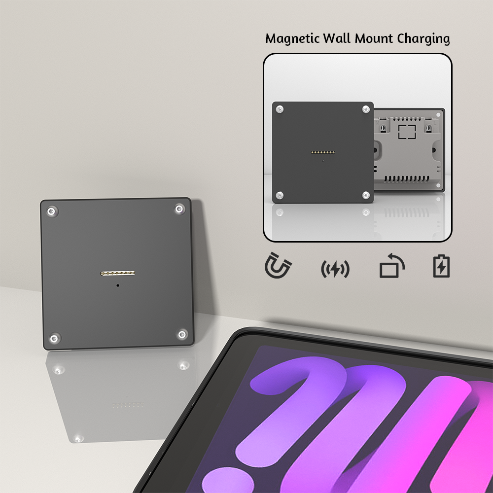For IPAD MINI6 mini7 Wall Mount iPad Stand 18W Fast Charging Magnetic Wireless Aluminum Rotatable Design stand