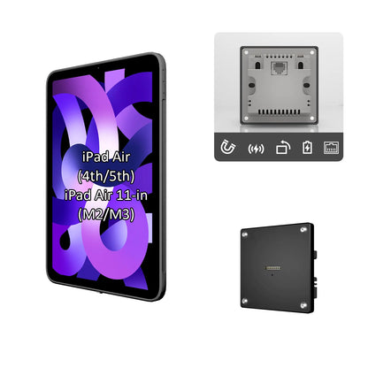 POE Zilvex Magnetic Wall Mount with Charging Case for iPad Air 4/5th Upgraded 18W Quick Charge Strong Magnets 360 Rotation 10.9inch - Zilvex