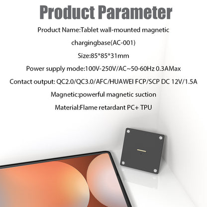 For 14.6-inch Samsung Galaxy Tab S10 Ultra Magnetic Wall Charger Tablet Accessory for Office or Home Tablet Stand Zilvex