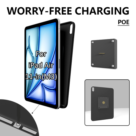 POE Zilvex Magnetic Wall Mount with Charging Case for iPad Air 11-in.(M3) Upgraded 18W Quick Charge Strong Magnets 360 Rotation 11inch