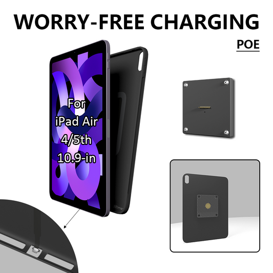 POE Zilvex Magnetic Wall Mount with Charging Case for iPad Air 4/5th Upgraded 18W Quick Charge Strong Magnets 360 Rotation 10.9inch
