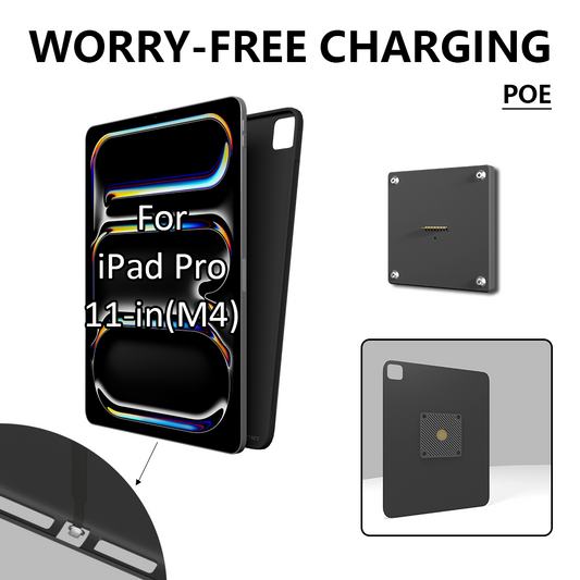 POE Zilvex Magnetic Wall Mount with Charging Case for iPad Pro 11-in.(M4) Upgraded 18W Quick Charge Strong Magnets 360 Rotation 11inch