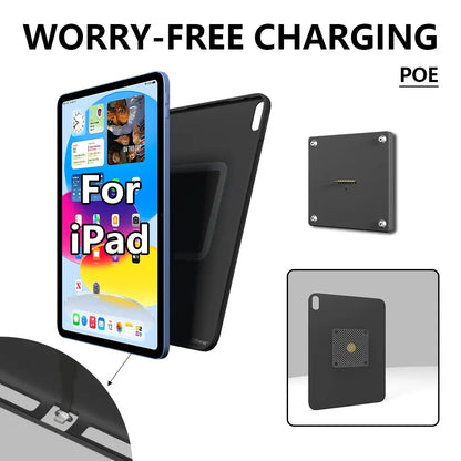 POE Magnetic Wall Mount with Charging Case  Holder Support iPad stand Case for iPad mini 6th Gen/iPad Pro 11 12.9 Power emonita - Zilvex