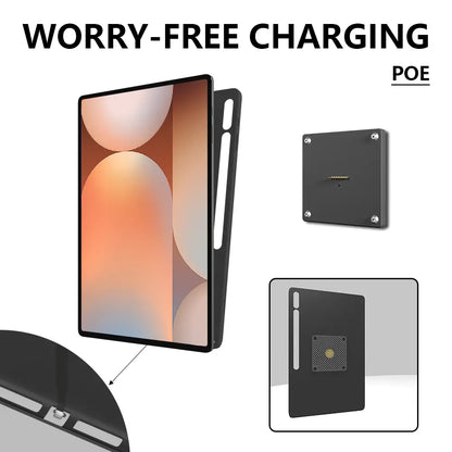 POE Magnetic Wall Mount with Charging Tablet holder for Samsung Galaxy Tab S10 Plus 12.4 wall charging station smart home - Zilvex