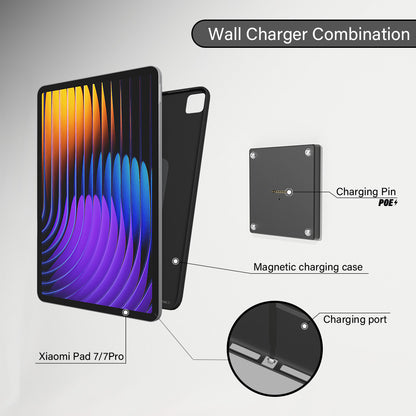 POE Wall Mount Charging for Xiaomi Pad 7/7Pro 11.2inch Wall Station Wireless Charging Office Electronics Tablet Pad Stand Zilvex