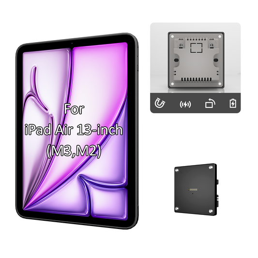 Zilvex iPad Air 2024 M2 13 - inch Wall Station Wall Mount Power Wireless Charging Tablet Stand iPad Air M2 Compatible