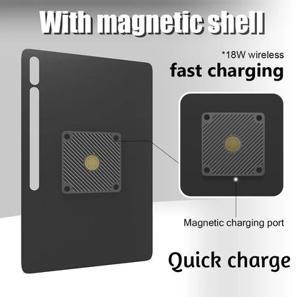 Tablet holder for Samsung Galaxy Tab S10 Plus 12.4 wall charging station smart home  Magnetic wireless charging ipad holder - Zilvex