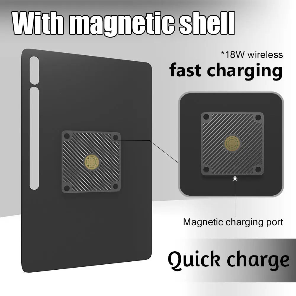 POE Tablet holder for Samsung Galaxy Tab S10 Ultra 14.6 wall charging station Magnetic wireless charging Smart Switch - Zilvex
