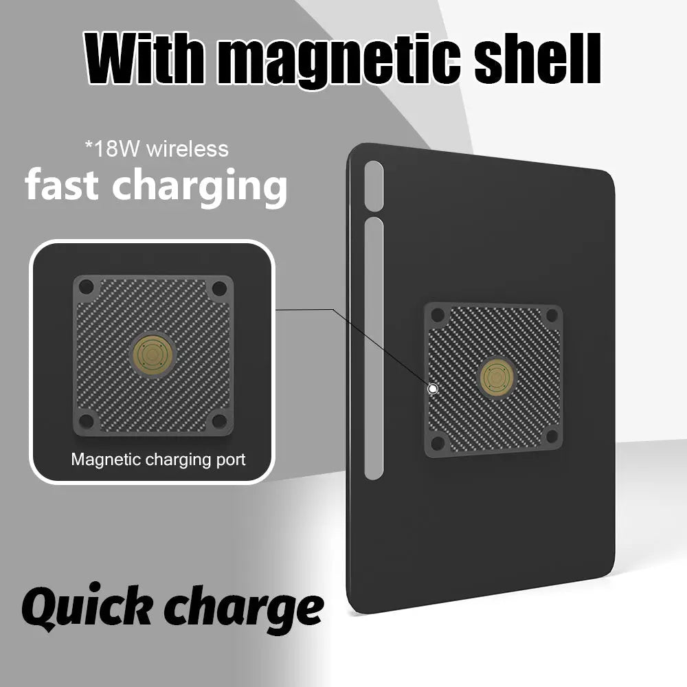 Tablet holder for Samsung Galaxy Tab S10 FE Plus 13.1 in wall charging station smart home  Magnetic wireless charging Pad holder - Zilvex