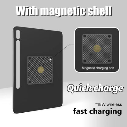 Zilvex Magnetic Charging Case for Samsung Galaxy Tab A9 A9+ S8 S9 S10 Series  Smart Tablet Wall Mount Magnetic Cover for AC/POE - Zilvex