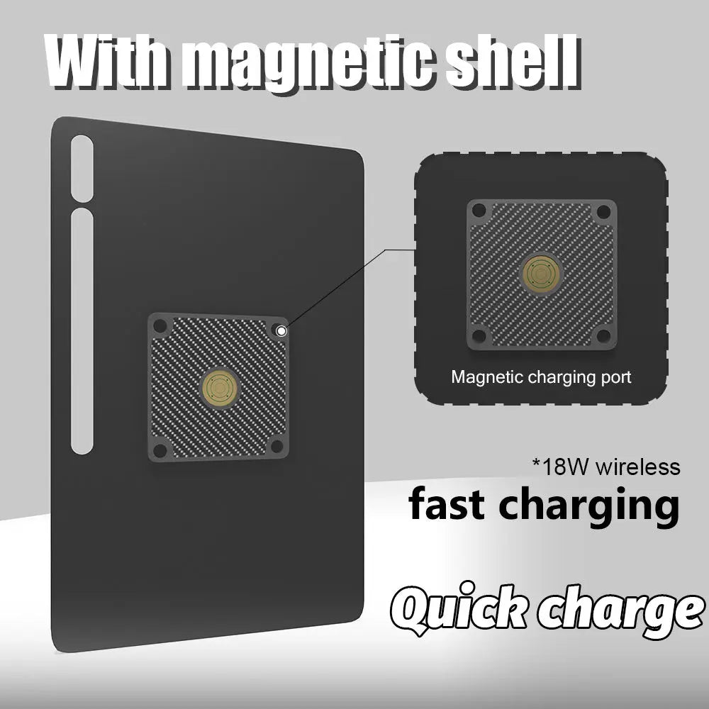 POE Tablet holder for Samsung Galaxy Tab S11 Ultra 14.6 wall charging station Magnetic wireless charging Smart Switch - Zilvex