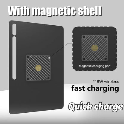 POE Tablet holder for Samsung Galaxy Tab S11 Ultra 14.6 wall charging station Magnetic wireless charging Smart Switch - Zilvex