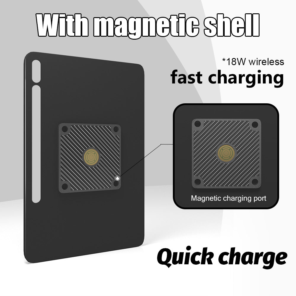 For Samsung Galaxy Tab S10FE 10.9 inch Stand Wall Mount Tablet Stand 18W Fast Charging Magnetic Wireless Rotatable
