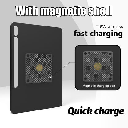 For Samsung Galaxy Tab S10FE 10.9 inch Stand Wall Mount Tablet Stand 18W Fast Charging Magnetic Wireless Rotatable