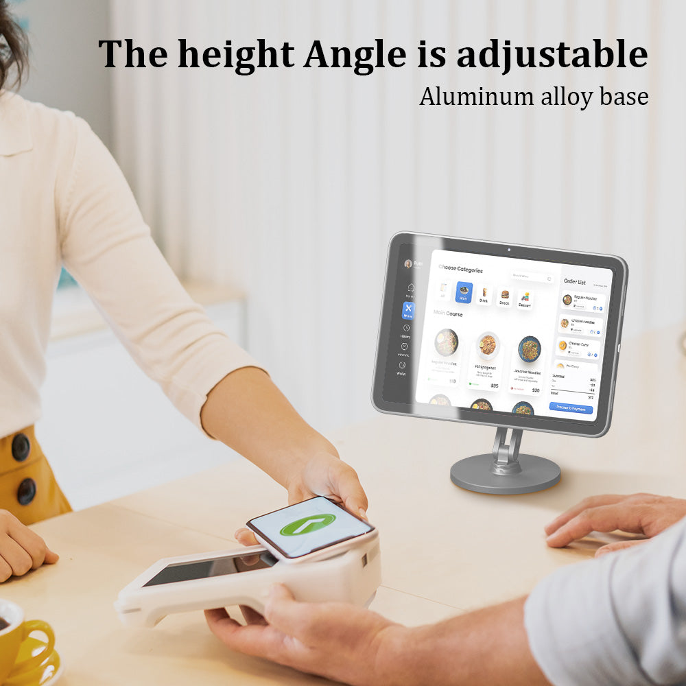 18W fast charging magnetic tablet desktop stand for the full range of Samsung tablets,adjustable metal stand with 360° rotation Zilvex