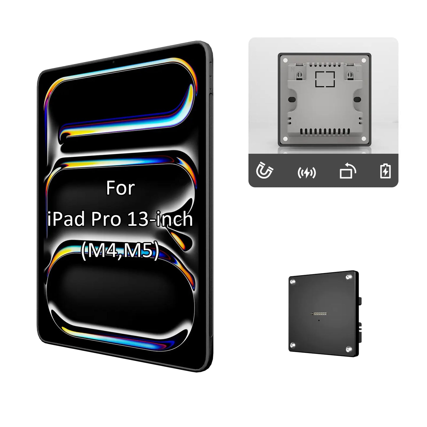 Wall Mount Fast Charger Tablet Magnetic for iPad Pro 13-in.(M4/M5)  Supply 18W iPad stand Pro 13-in