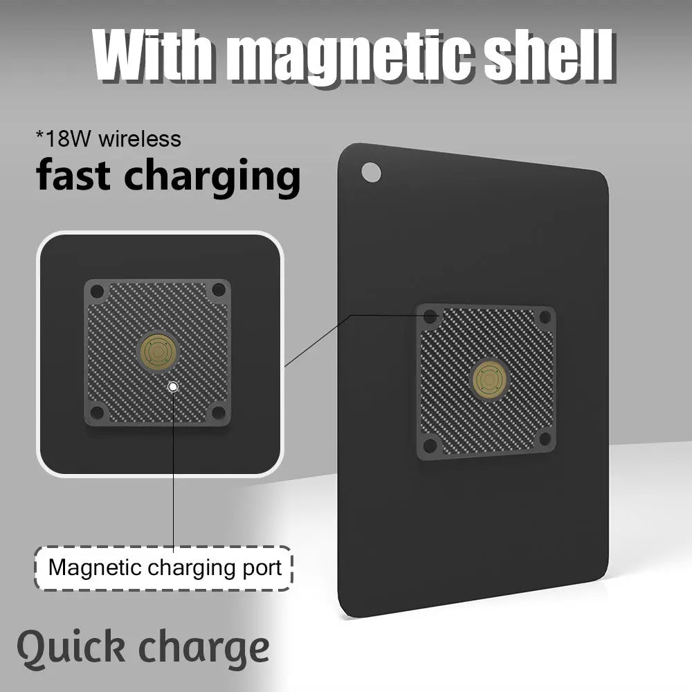 POE Wall Mount Charger for Samsung Galaxy S6 Lite  Magnetic Stand, 18W Fast Wireless Charging Dock, Smart Home/Office - Zilvex