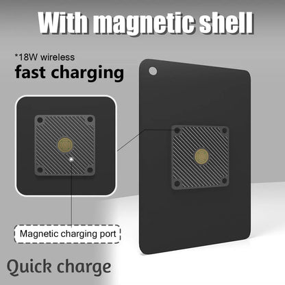 POE Wall Mount Charger for Samsung Galaxy S6 Lite  Magnetic Stand, 18W Fast Wireless Charging Dock, Smart Home/Office - Zilvex