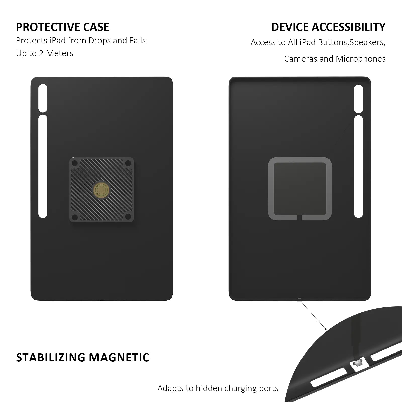 POE Wall Mount Charger for Samsung Galaxy Tab S8 Plus/S8 Ultra Magnetic Stand, 18W Fast Wireless Charging Dock, Smart Home/Office - Zilvex
