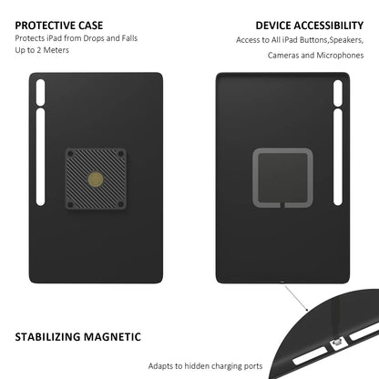 POE Wall Mount Charger for Samsung Galaxy Tab S8 Plus/S8 Ultra Magnetic Stand, 18W Fast Wireless Charging Dock, Smart Home/Office - Zilvex