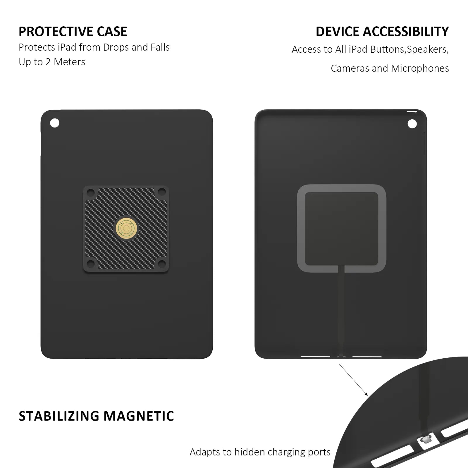 POE Magnetic Wall Mount with Charging Case for iPad 7/8/9th10.2 Inch ipad Wall Station Wireless Charging Tablet iPad Stand - Zilvex