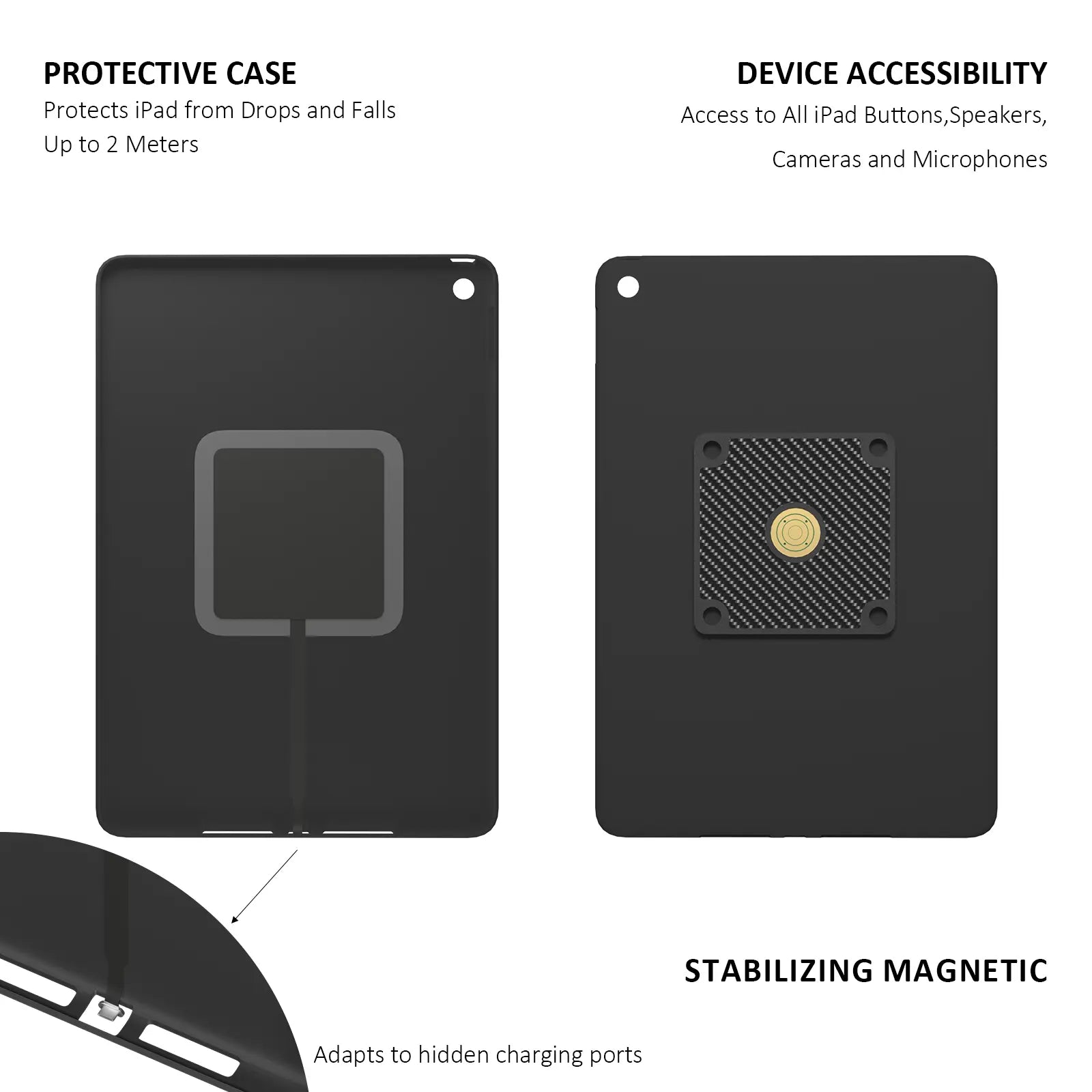 POE Magnetic Wall Mount with Charging Case for iPad 1/2th 9.7 Inch iPad Wall Station Wireless Charging Tablet iPad Stand - Zilvex