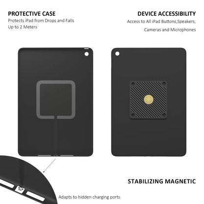 POE Magnetic Wall Mount with Charging Case for iPad 1/2th 9.7 Inch iPad Wall Station Wireless Charging Tablet iPad Stand - Zilvex