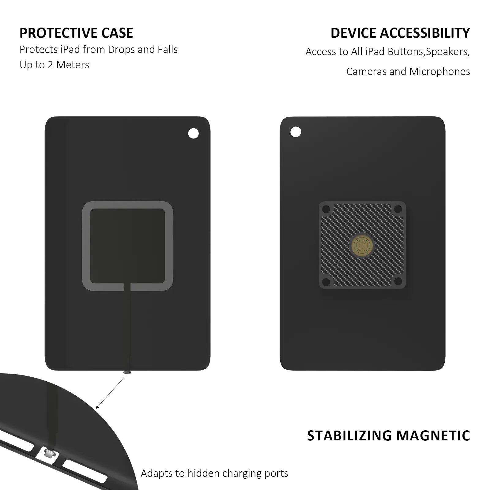 POE Wall Mount Charger for Samsung Galaxy A9  Magnetic Stand, 18W Fast Wireless Charging Dock, Smart Home/Office - Zilvex