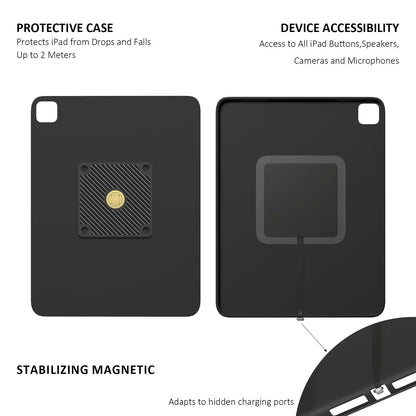 POE Zilvex Magnetic Wall Mount with Charging Case for iPad Pro 11-in.(M4) Upgraded 18W Quick Charge Strong Magnets 360 Rotation 11inch - Zilvex