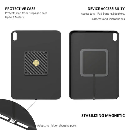 POE Zilvex Magnetic Wall Mount with Charging Case for iPad Air 11-in.(M3) Upgraded 18W Quick Charge Strong Magnets 360 Rotation 11inch - Zilvex